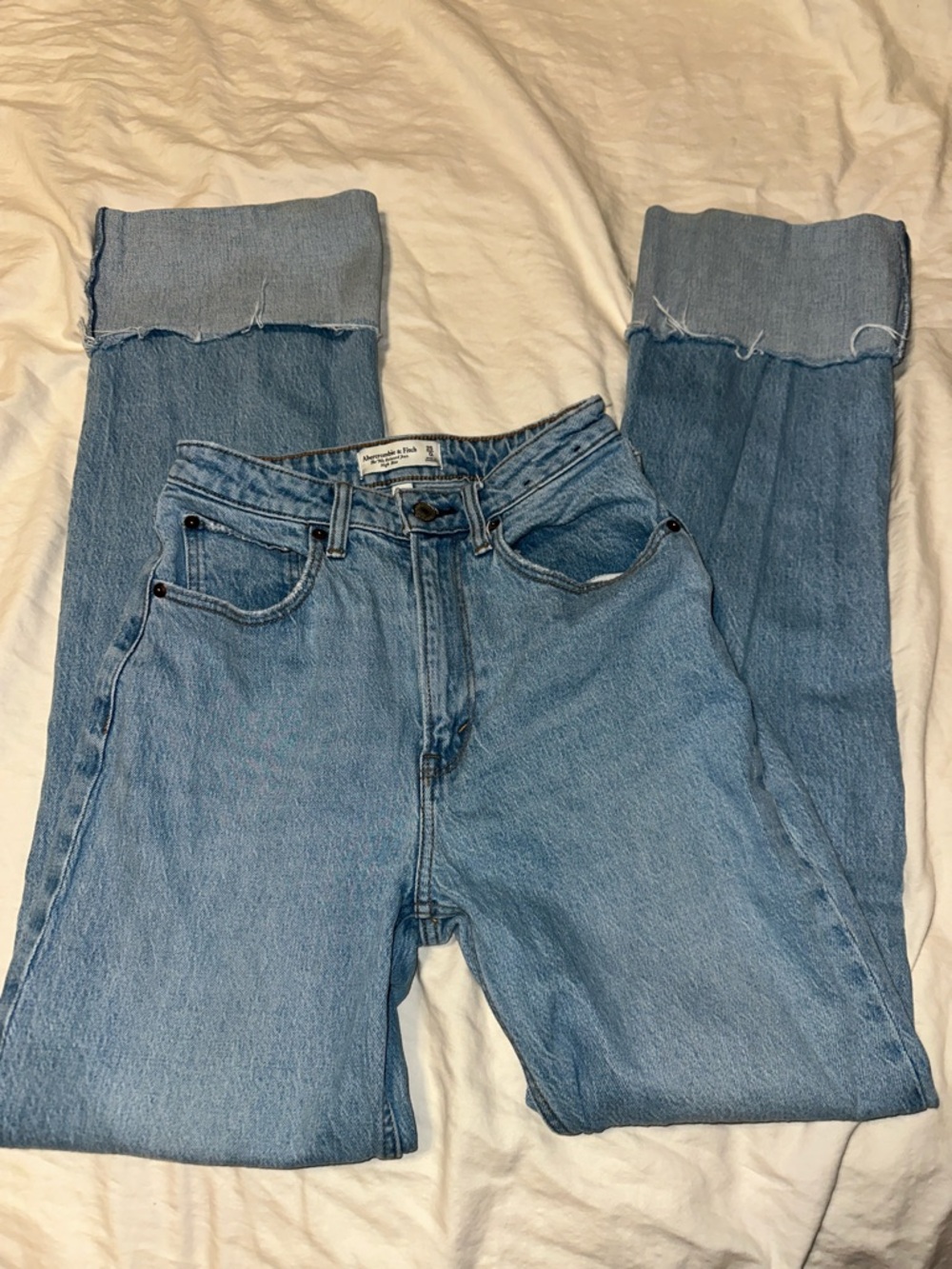 Abercrombie & Fitch Light Blue High-Rise Jeans Tall
